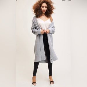 Dynamite light grey thick cardigan knit